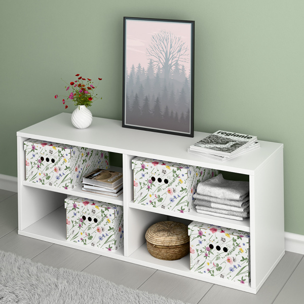 Короба картонные, набор 3 шт., HERBARIUM CLOVER, 25*33*18.5 см,